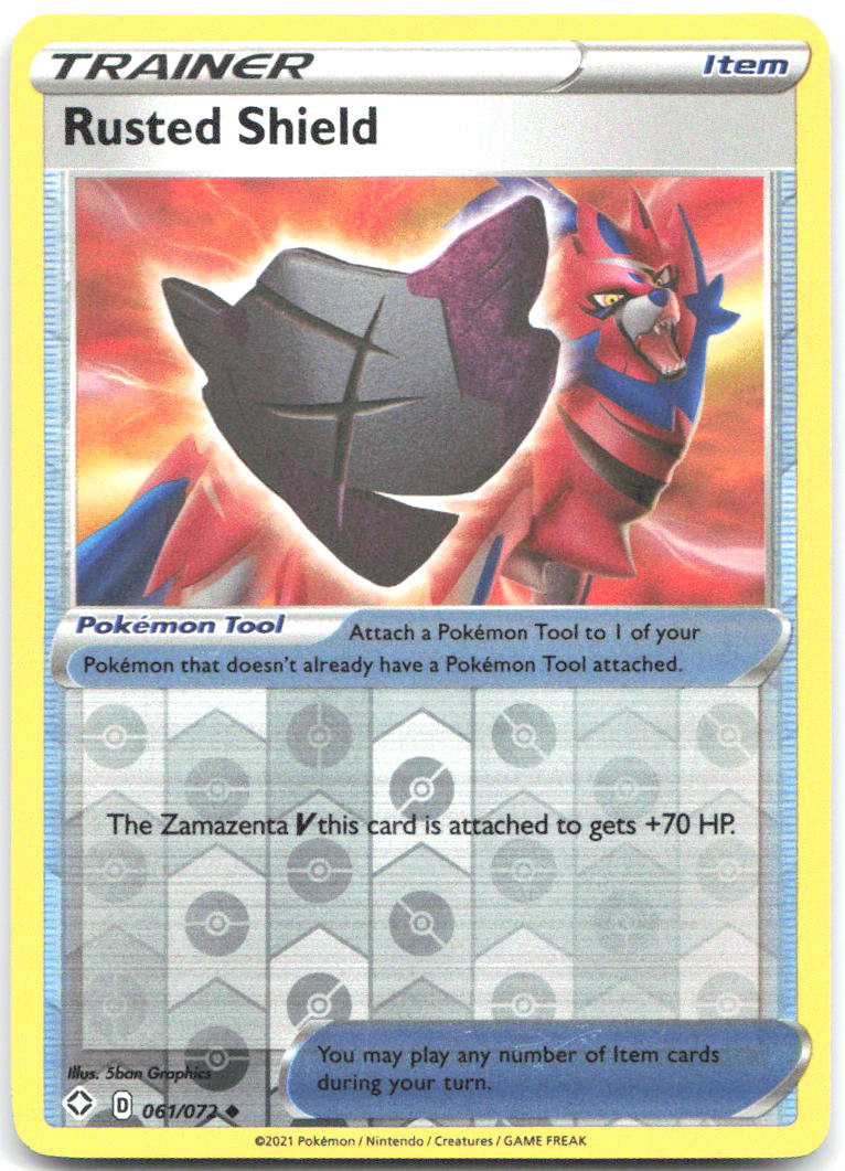Rusted Shield Reverse Holo Uncommon Shining Fates 061/072 NM 5ban Graphics