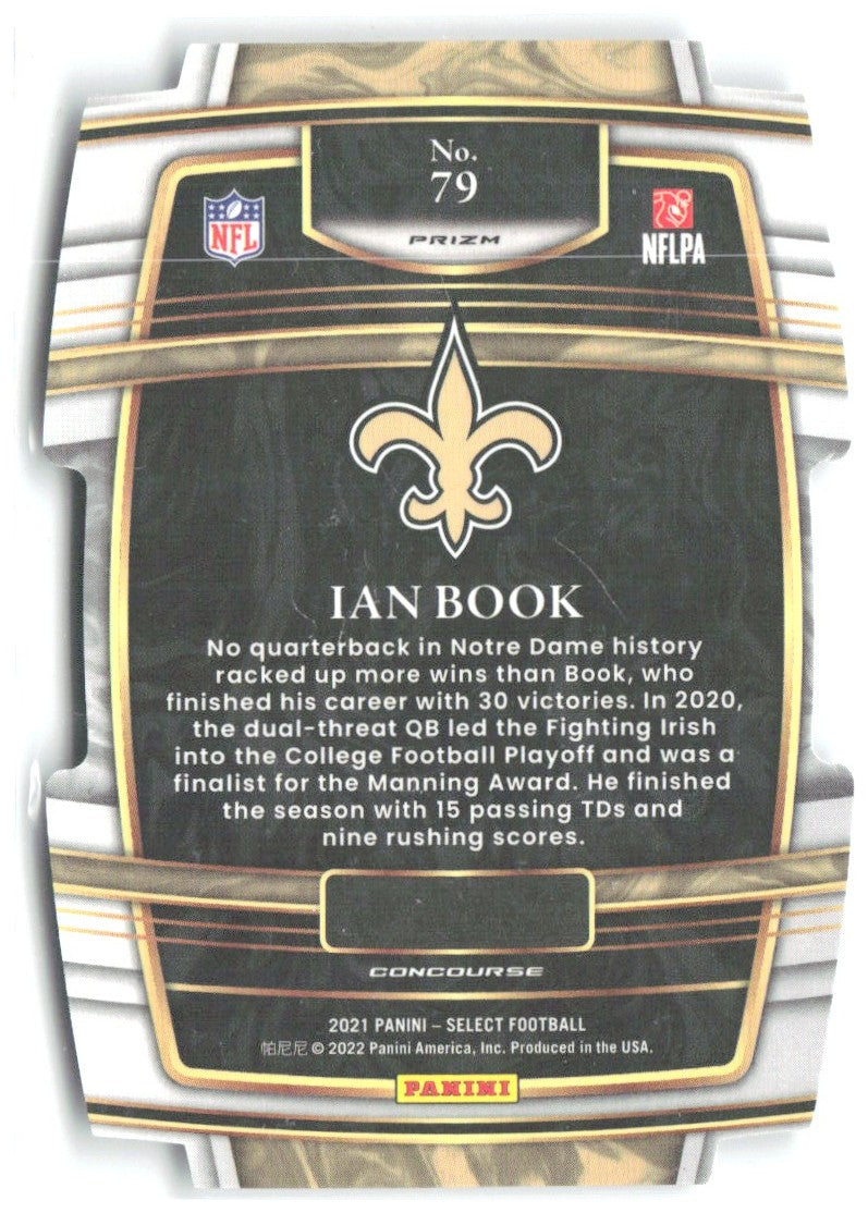 Ian Book Panini Select - Silver Prizm Die Cut 79 2021 New Orleans Saints