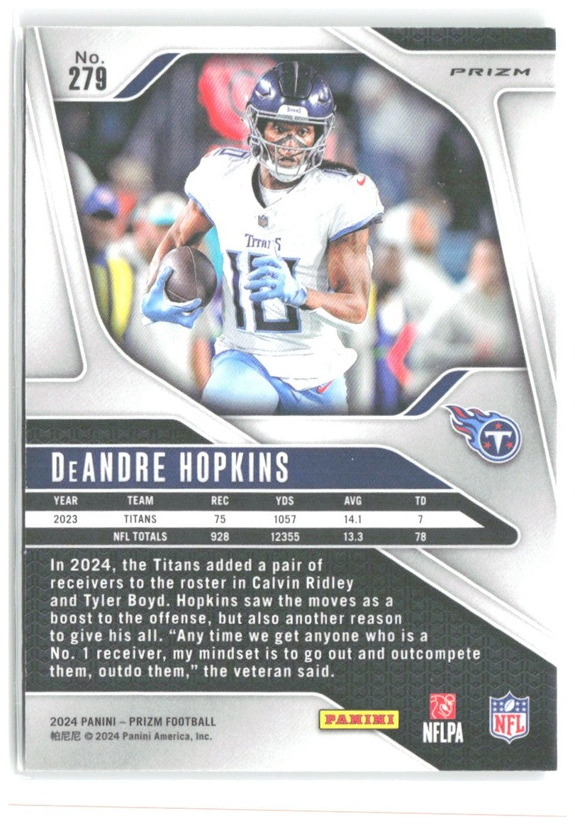 DeAndre Hopkins Panini Prizm - Green Wave 279 2024 Tennessee Titans