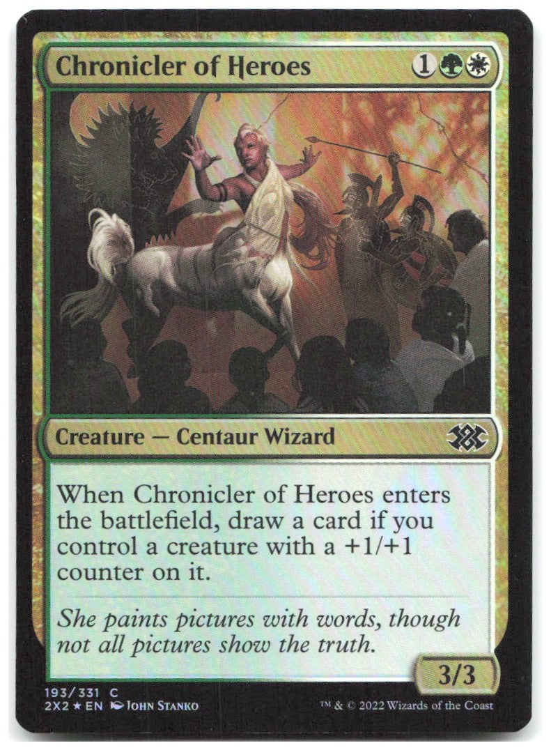 Chronicler of Heroes Foil C Double Masters 2022 193 NM John Stanko