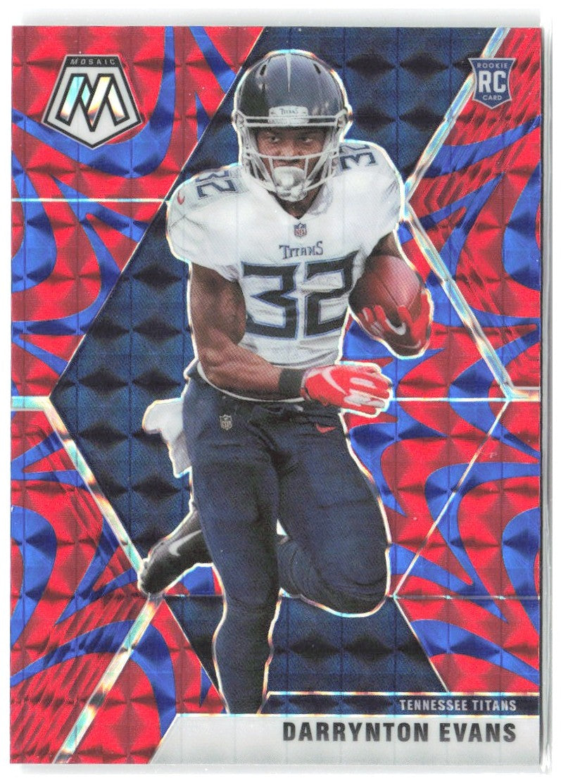Darrynton Evans Panini Mosaic - Prizm Reactive Blue 233 2020 Tennessee Titans