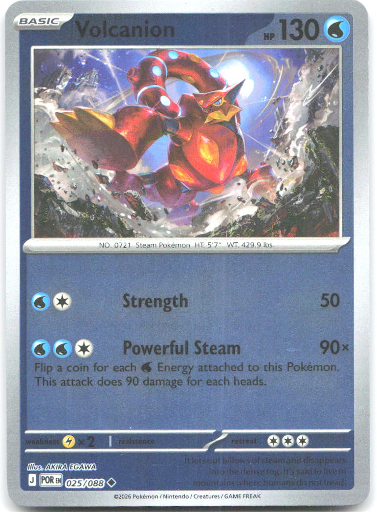 Volcanion Reverse Holo Uncommon ME03: Perfect Order 025/088 NM AKIRA EGAWA