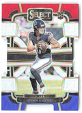 Tyson Bagent Panini Select - Red and Blue Prizms Die Cuts 18 2023 Chicago Bears