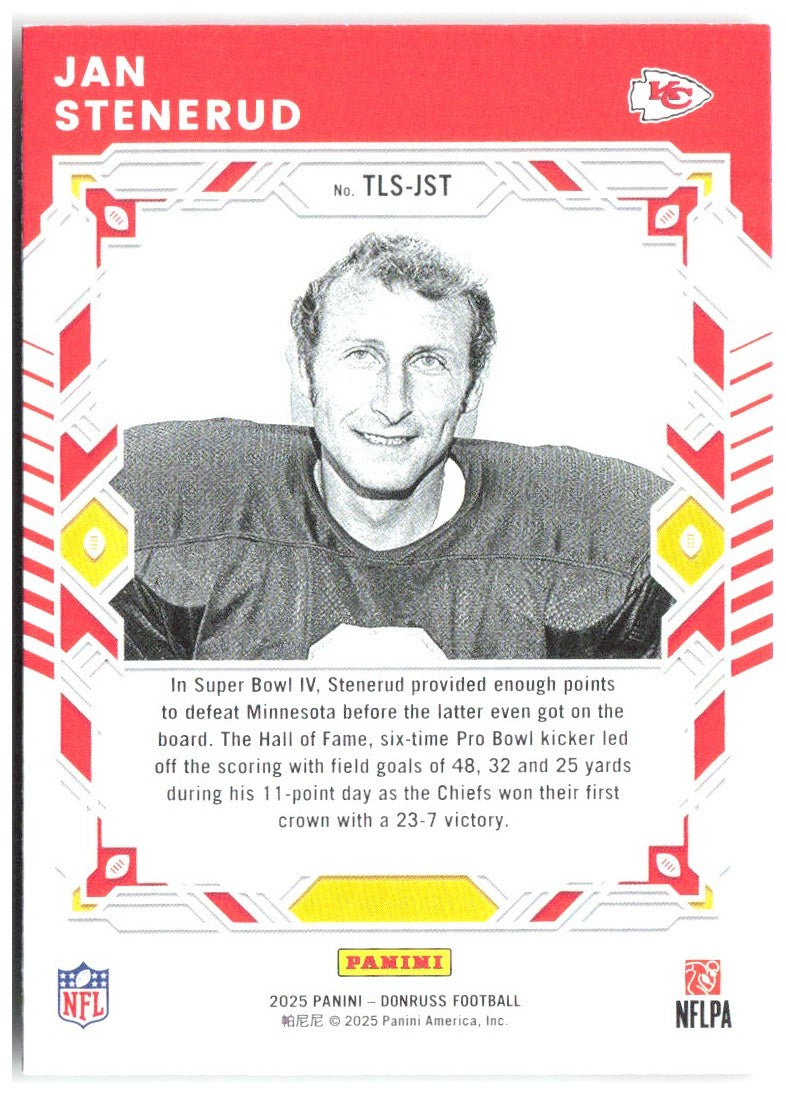 Jan Stenerud Donruss - The Legend Series TLS-JST 2025 Kansas City Chiefs