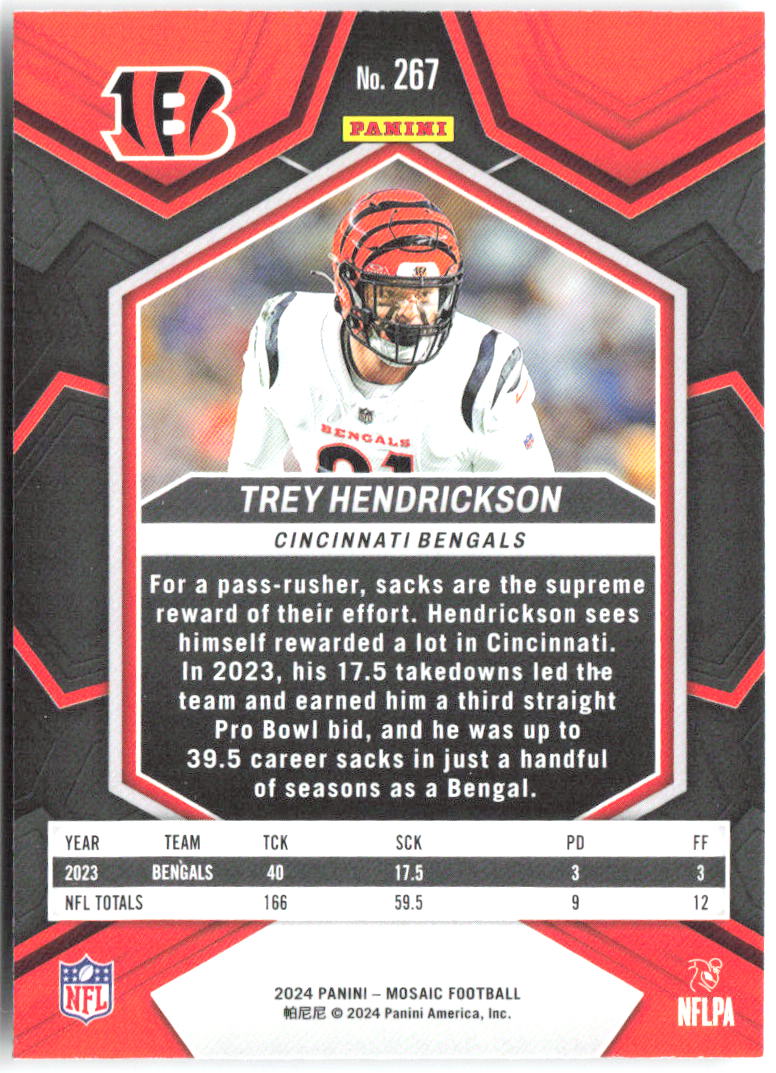 Trey Hendrickson Panini Mosaic 267 2024 Cincinnati Bengals