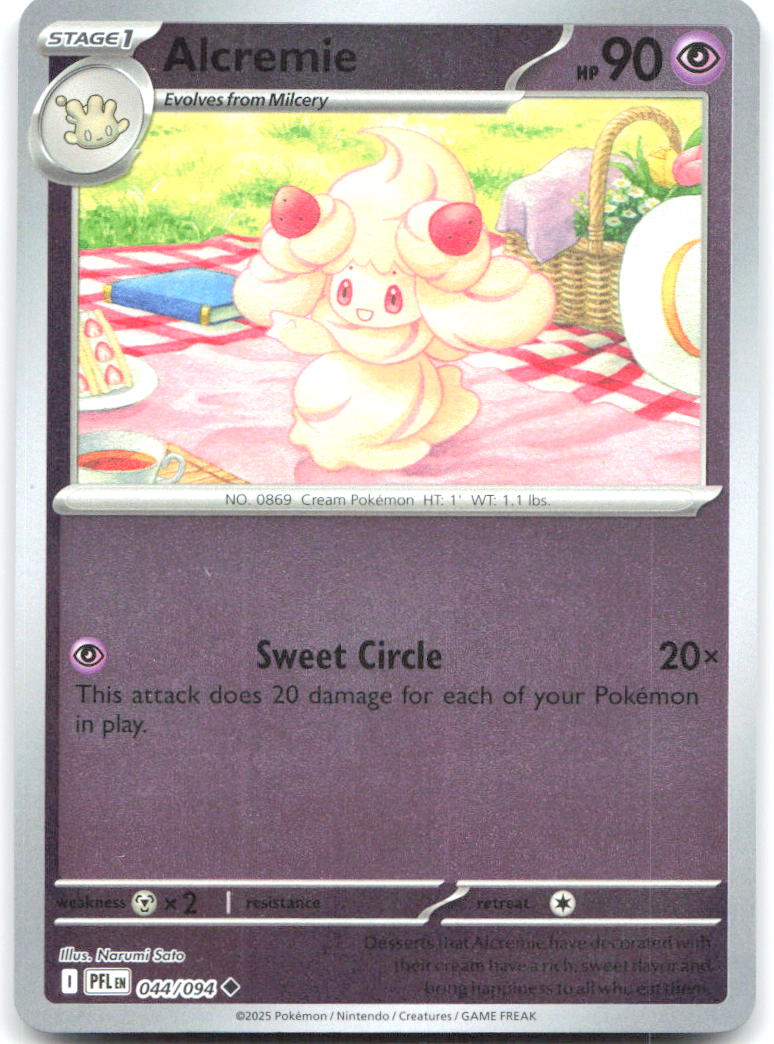 Alcremie Reverse Holo Uncommon ME02: Phantasmal Flames 044/094 NM Narumi Sato