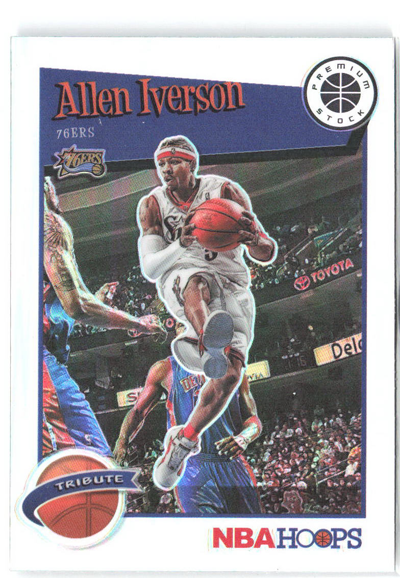 Allen Iverson Hoops Premium Stock - Prizms Silver 285 2019-20 Philadelphia 76ers