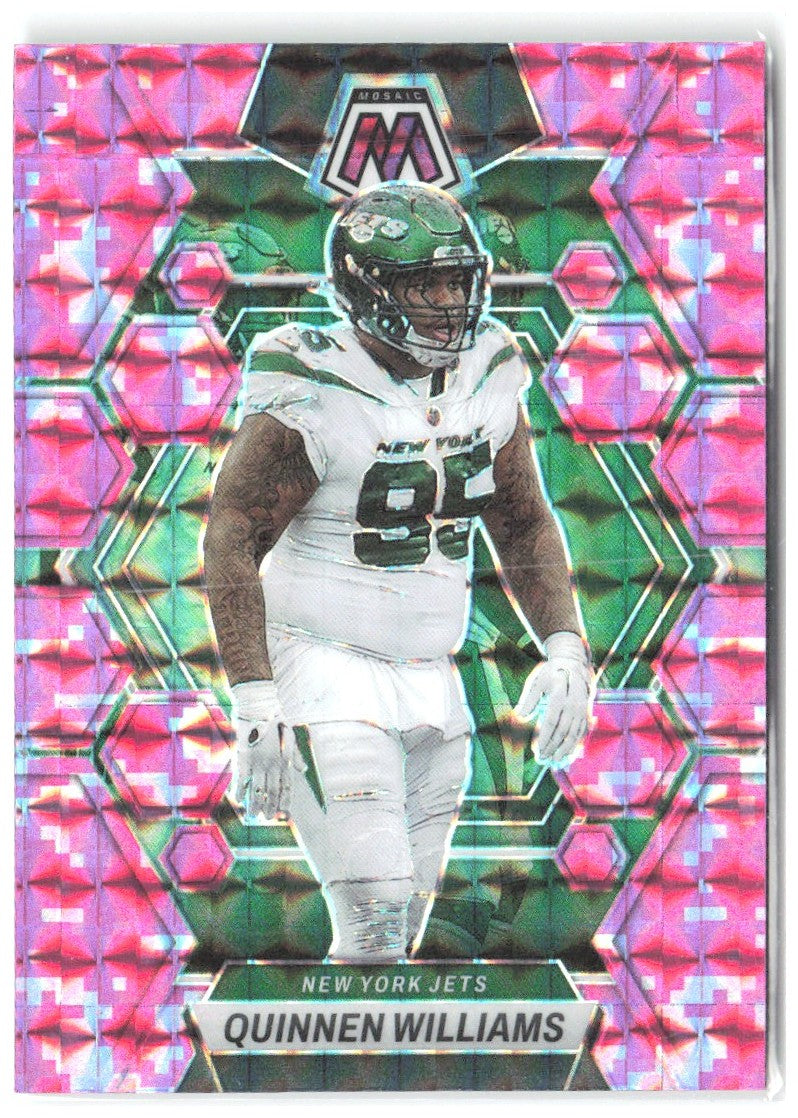 Quinnen Williams Panini Mosaic - Camo Pink Mosaic 77 2023 New York Jets
