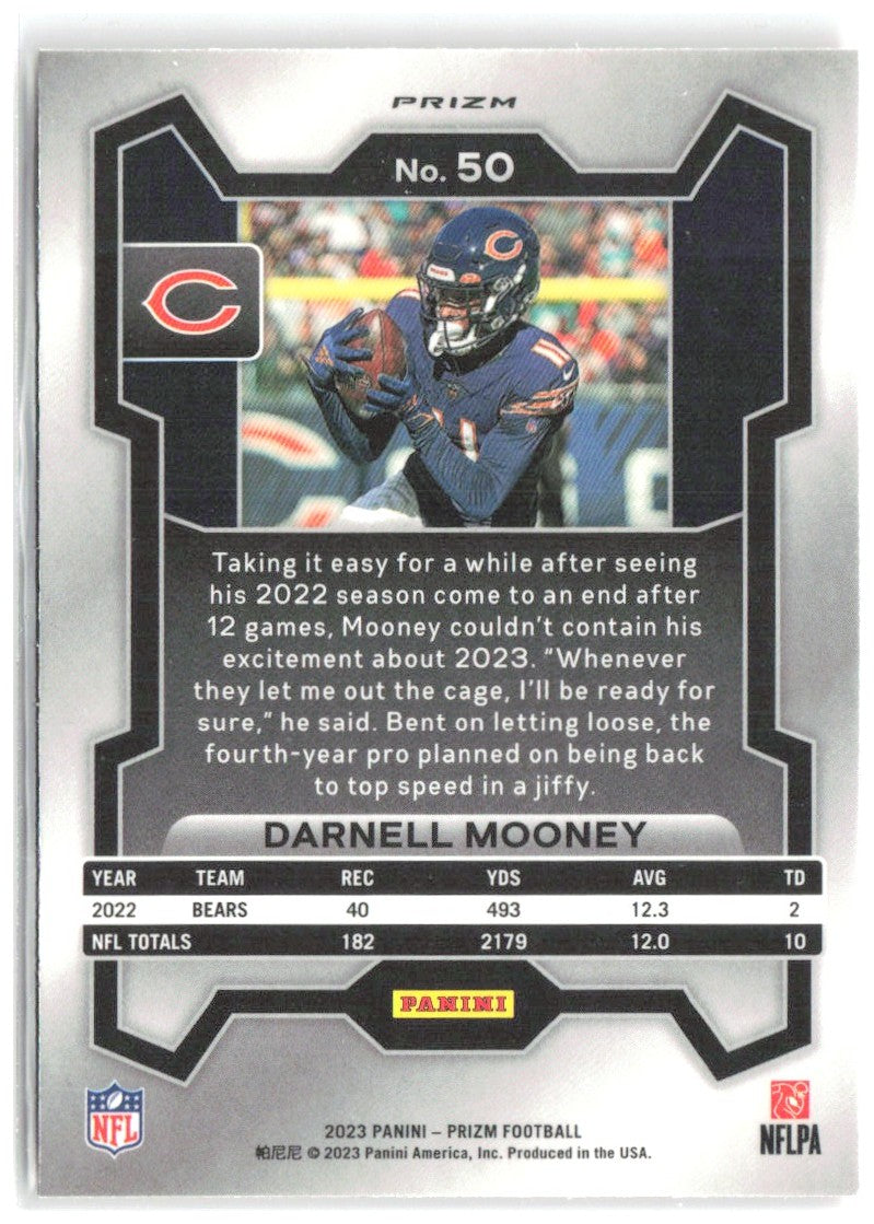 Darnell Mooney Panini Prizm - Lazer 50 2023 Chicago Bears