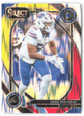 Greg Rousseau Panini Select - Red & Yellow Prizm Shock 272 2024 Buffalo Bills