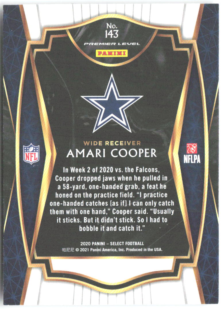 Amari Cooper Panini Select 143 2020 Dallas Cowboys