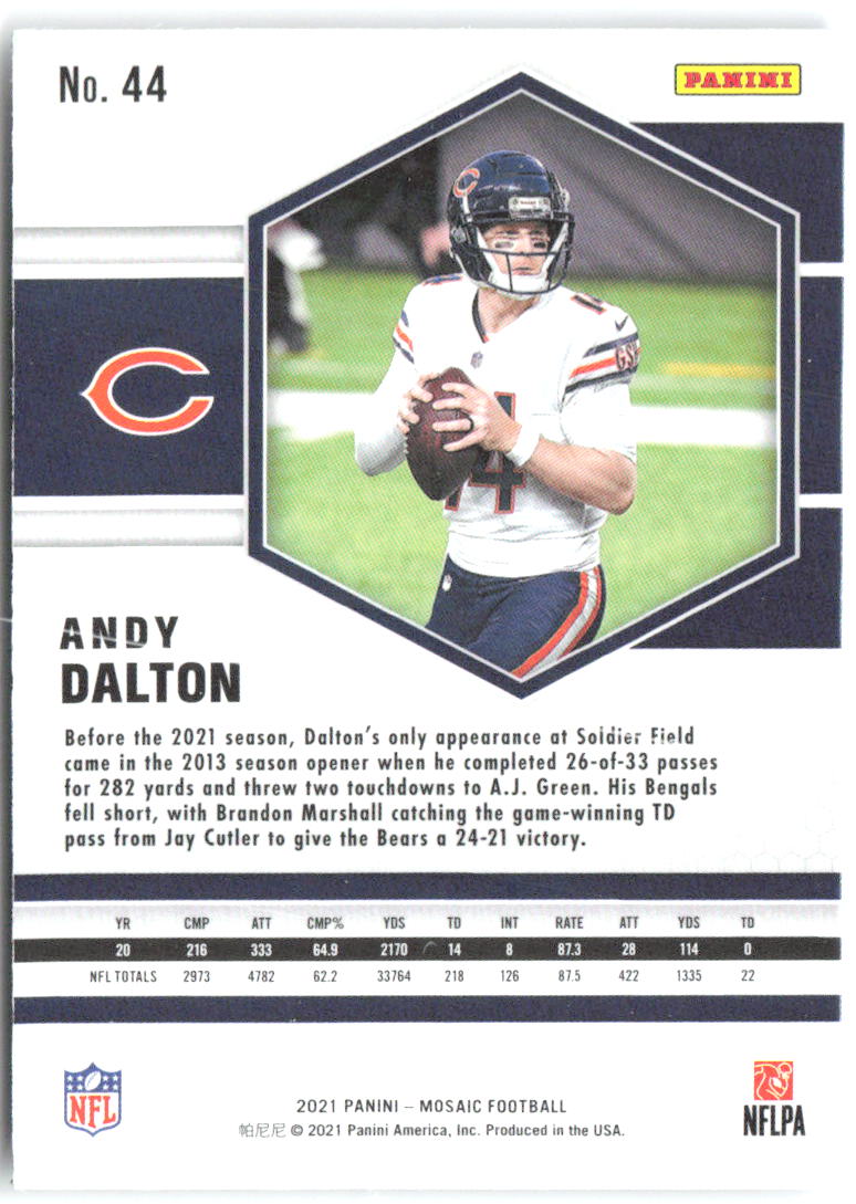Andy Dalton Panini Mosaic 44 2021 Chicago Bears