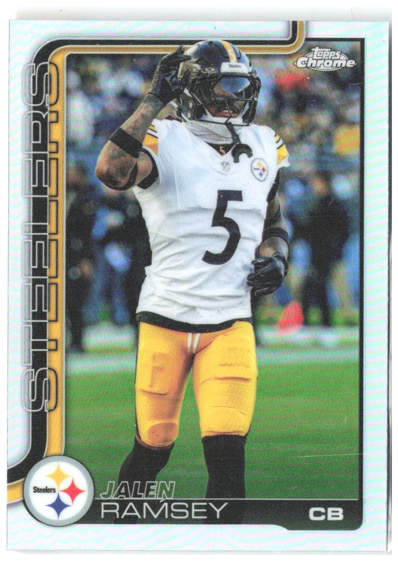 Jalen Ramsey Topps Chrome - Prism Refractor 191 2025 Pittsburgh Steelers