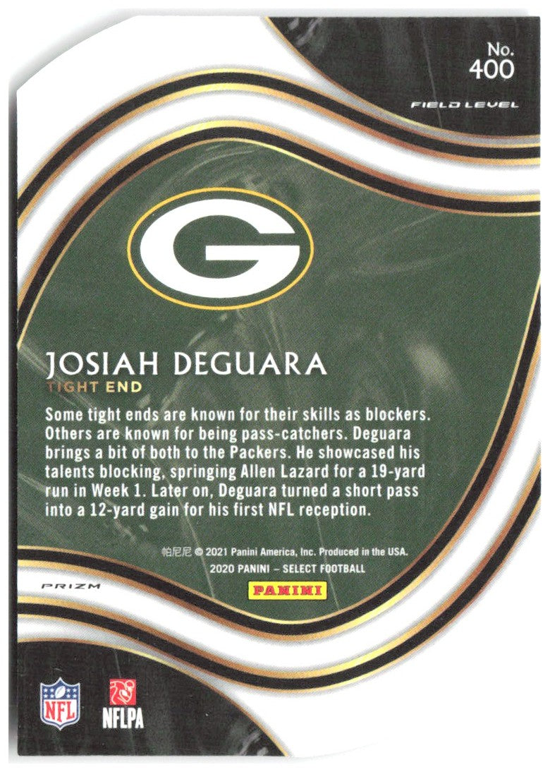 Josiah Deguara Panini Select - Red Prizm Die Cut 400 2020 Green Bay Packers