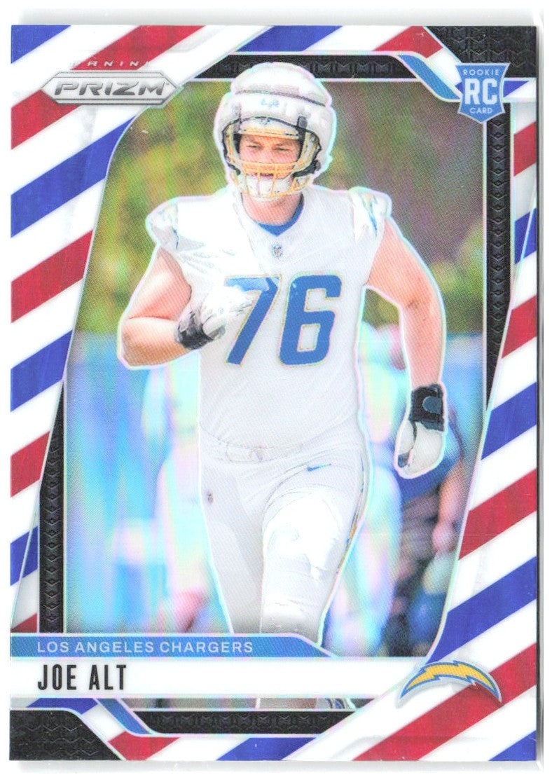 Joe Alt Panini Prizm - Red White and Blue 353 2024 Los Angeles Chargers