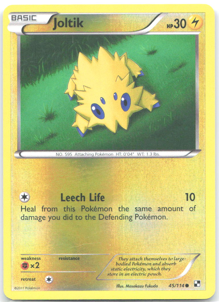 Joltik 45 Reverse Holo Common Black and White 45/114 NM Masakazu Fukuda