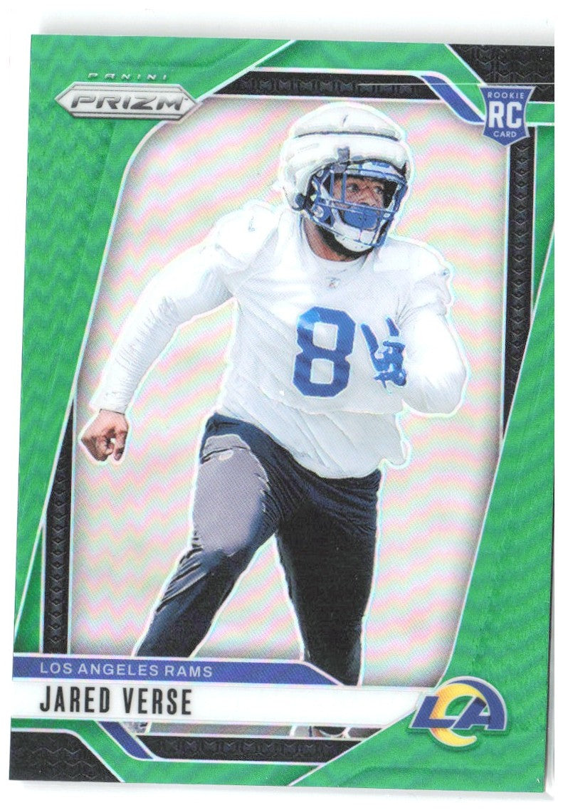 Jared Verse Panini Prizm - Green 341 2024 Los Angeles Rams