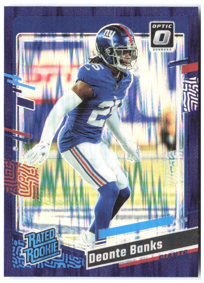 Deonte Banks Donruss Optic - Purple Shock 278 2023 New York Giants