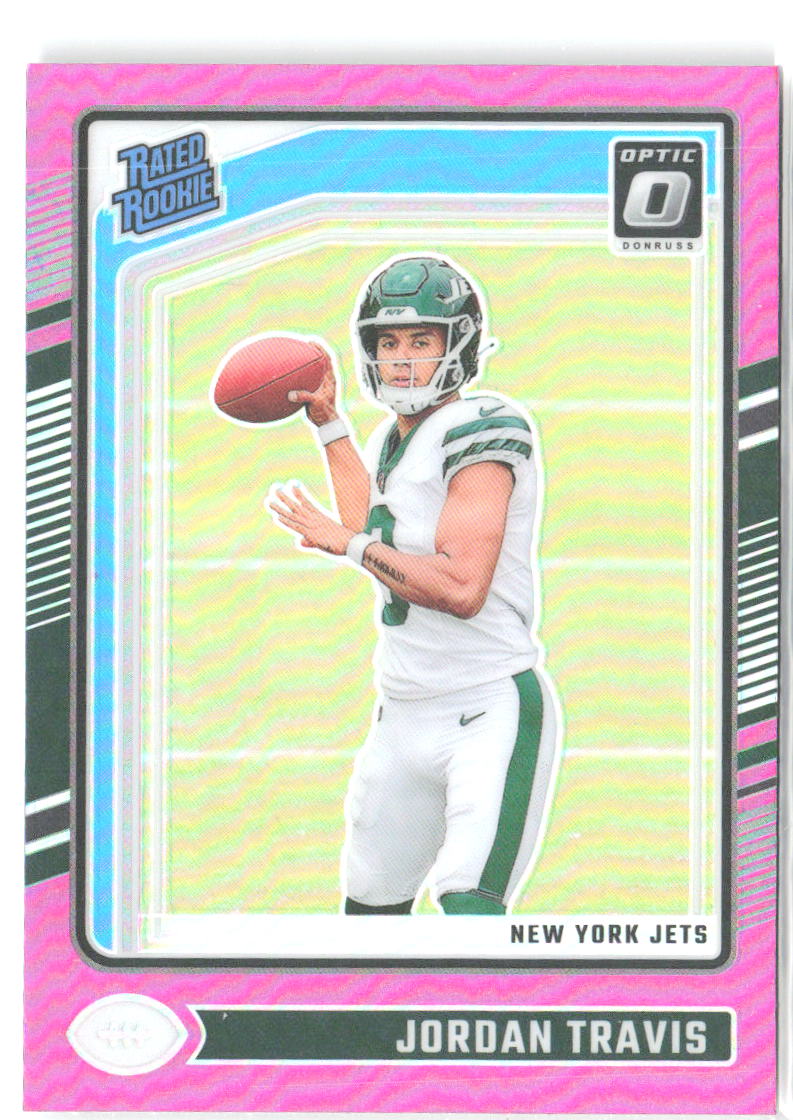 Jordan Travis Donruss Optic - Pink 260 2024 New York Jets