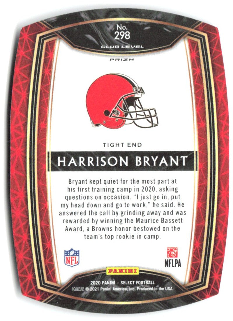 Harrison Bryant Panini Select - Purple Prizm Die Cut 298 2020 Cleveland Browns
