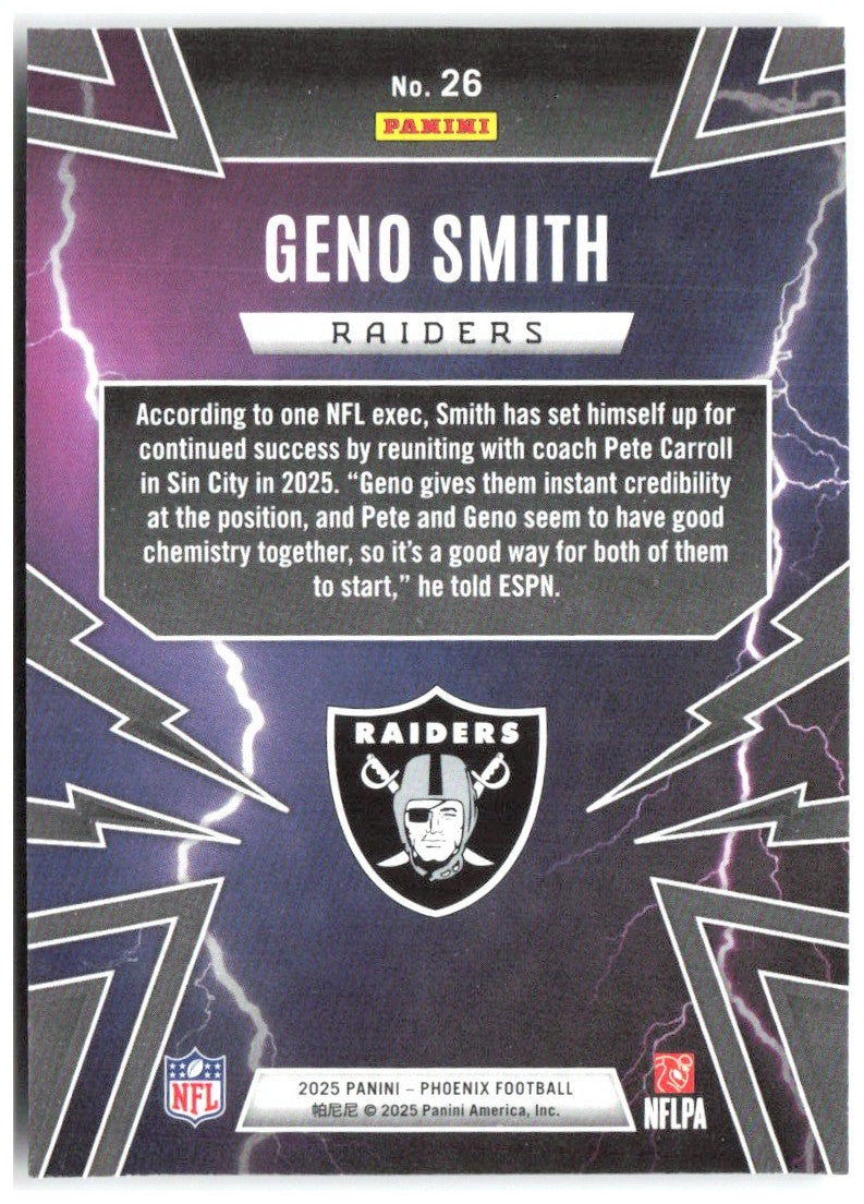 Geno Smith Panini Phoenix - Thunderbirds 26 2025 Las Vegas Raiders