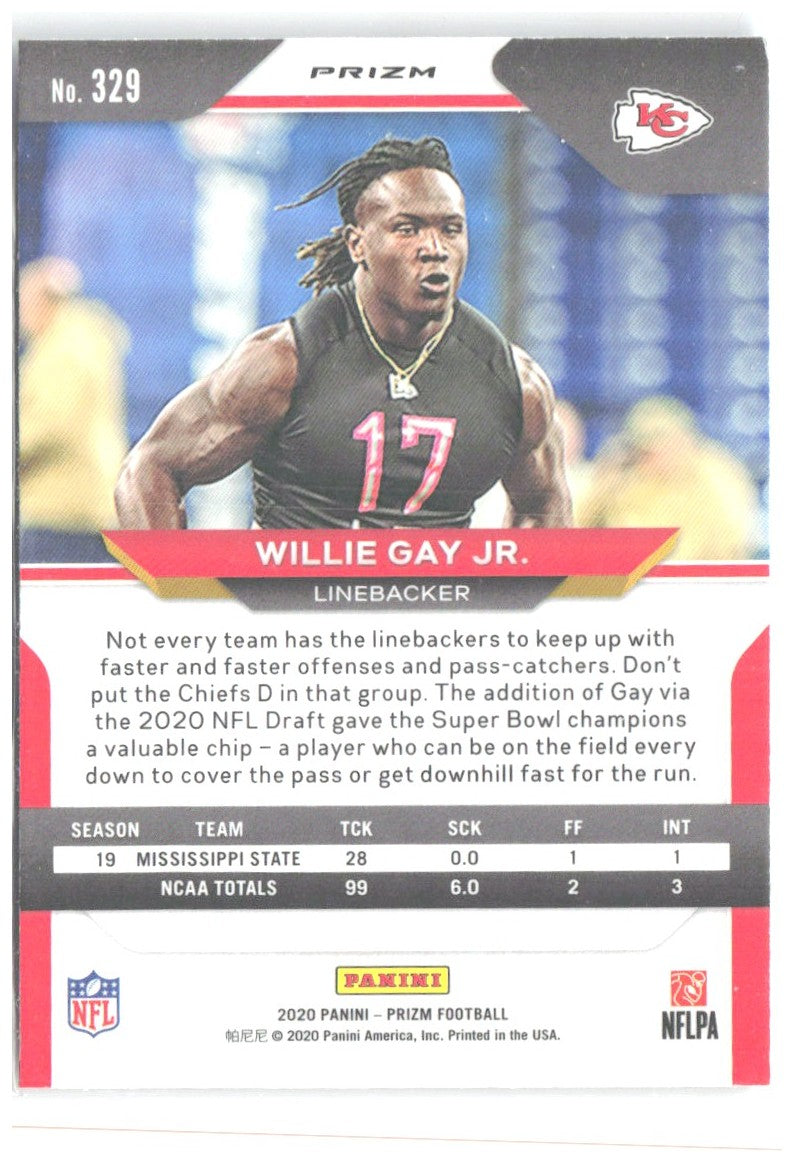 Willie Gay Jr. Panini Prizm - Prizm Red Ice 329 2020 Kansas City Chiefs