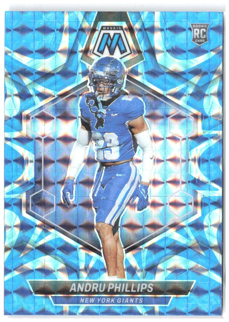 Andru Phillips Panini Mosaic - Mosaic Reactive Blue 362 2024 New York Giants