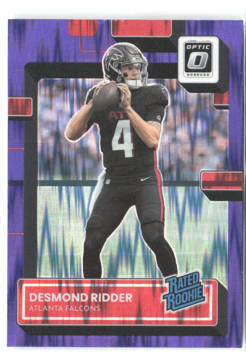 Desmond Ridder Donruss Optic - Purple Shock 202 2022 Atlanta Falcons