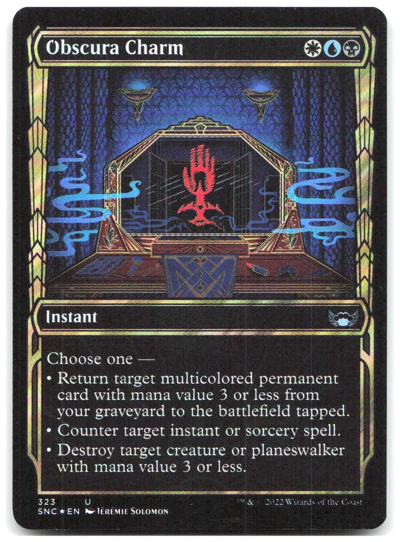 Obscura Charm Showcase Foil U Streets of New Capenna 323 NM Jérémie Solomon