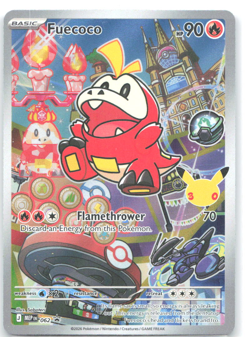 Fuecoco Holo Promo ME Mega Evolution Promo 062 NM Saboteri