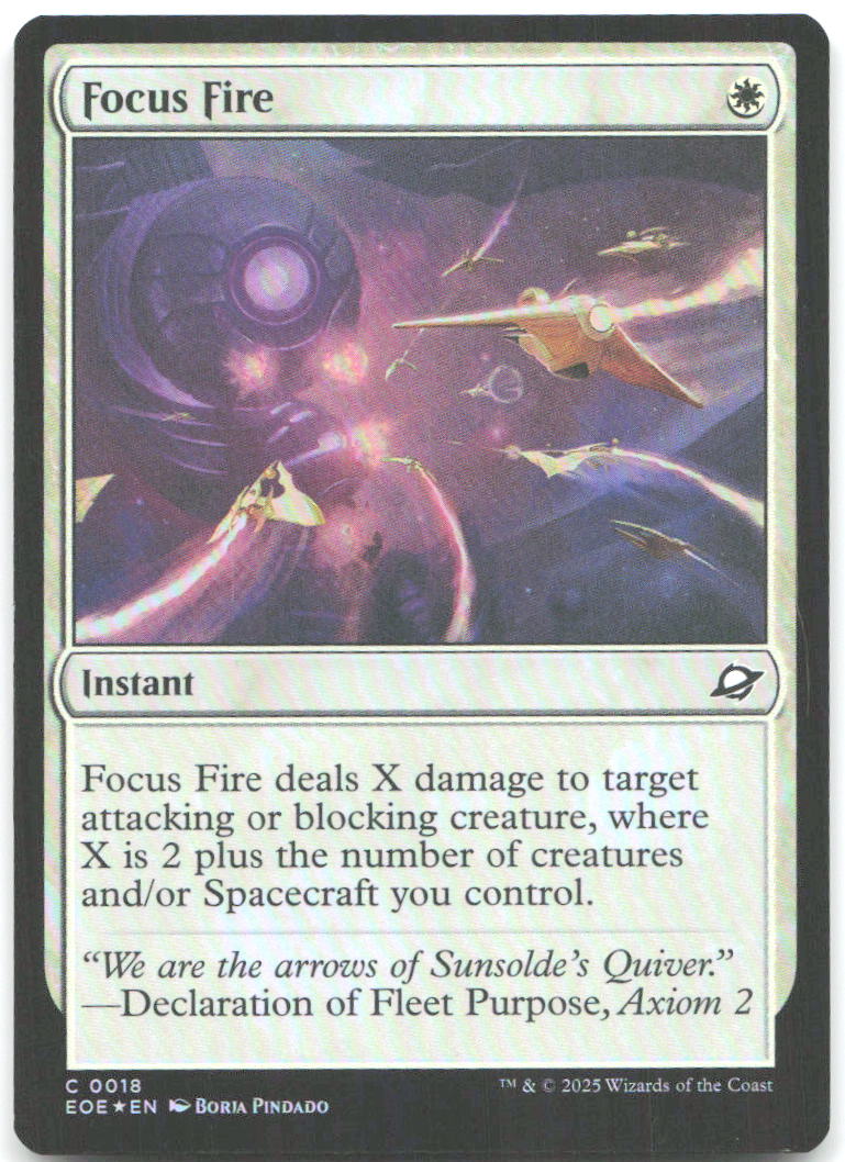 Focus Fire Foil C Edge of Eternities 18 NM Borja Pindado
