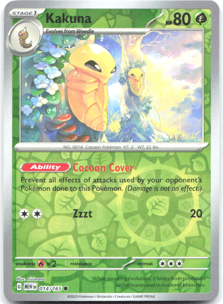 Kakuna Reverse Holo Common SV: Scarlet & Violet 151 014/165 NM nisimono