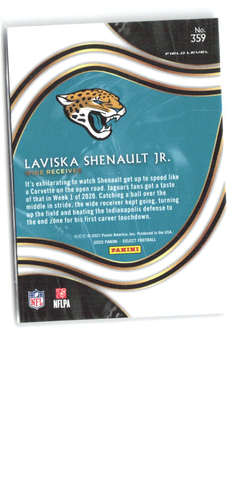 Laviska Shenault Jr. Panini Select 359 2020 Jacksonville Jaguars RC
