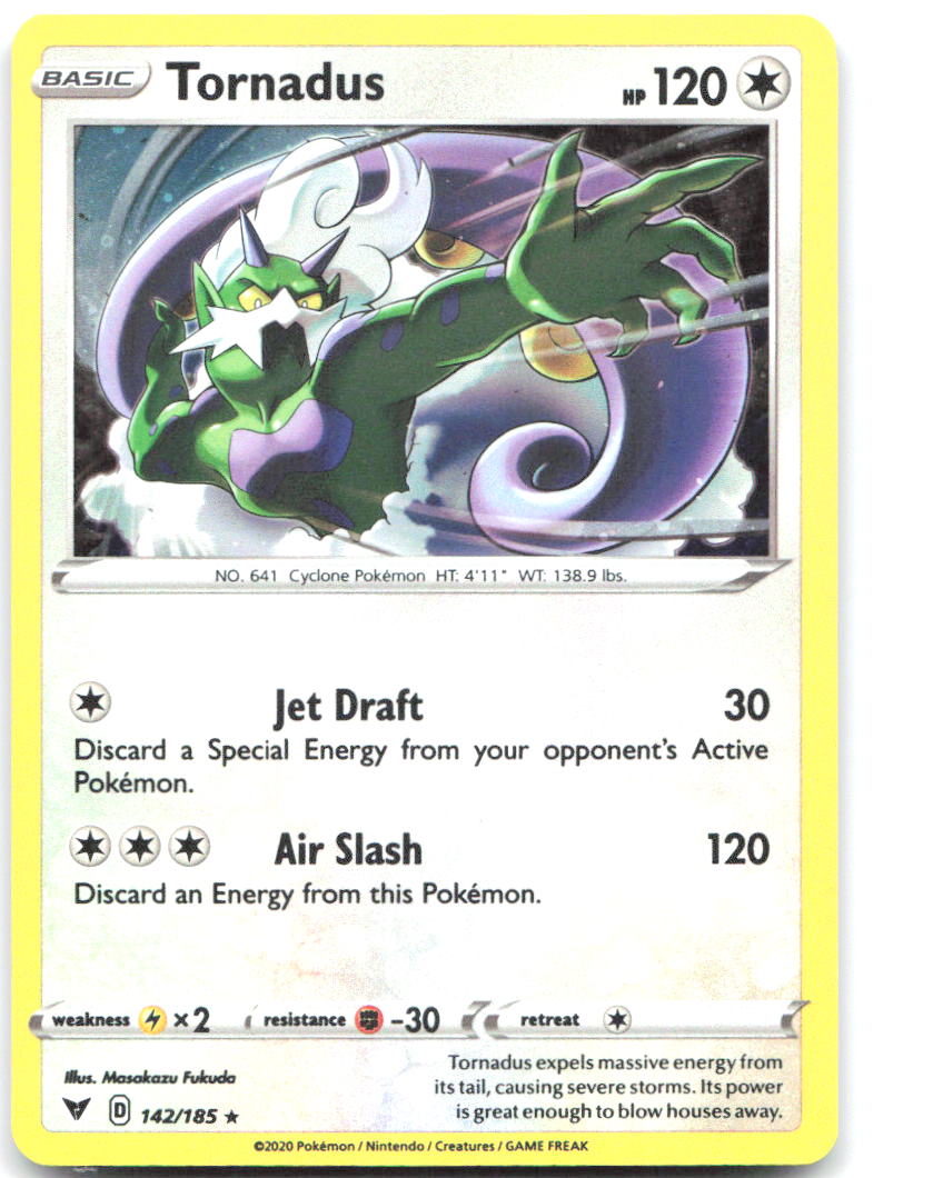 Tornadus Holo Rare SWSH04 Vivid Voltage 142/185 NM Masakazu Fukuda