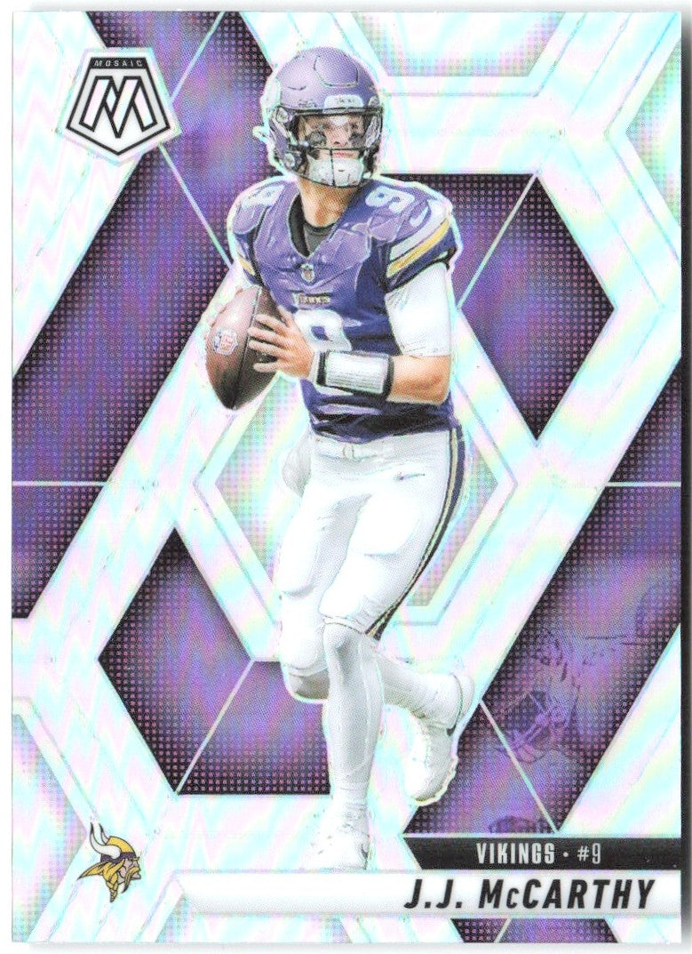 J.J. McCarthy Panini Mosaic - Silver 195 2025 Minnesota Vikings