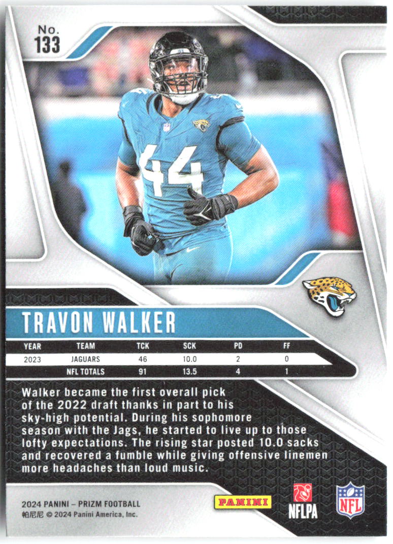 Travon Walker Panini Prizm 133 2024 Jacksonville Jaguars