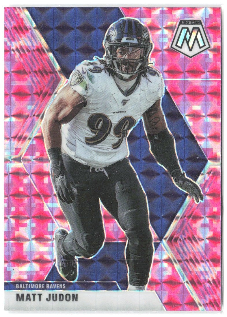 Matt Judon Panini Mosaic - Prizm Camo Pink 24 2020 Baltimore Ravens