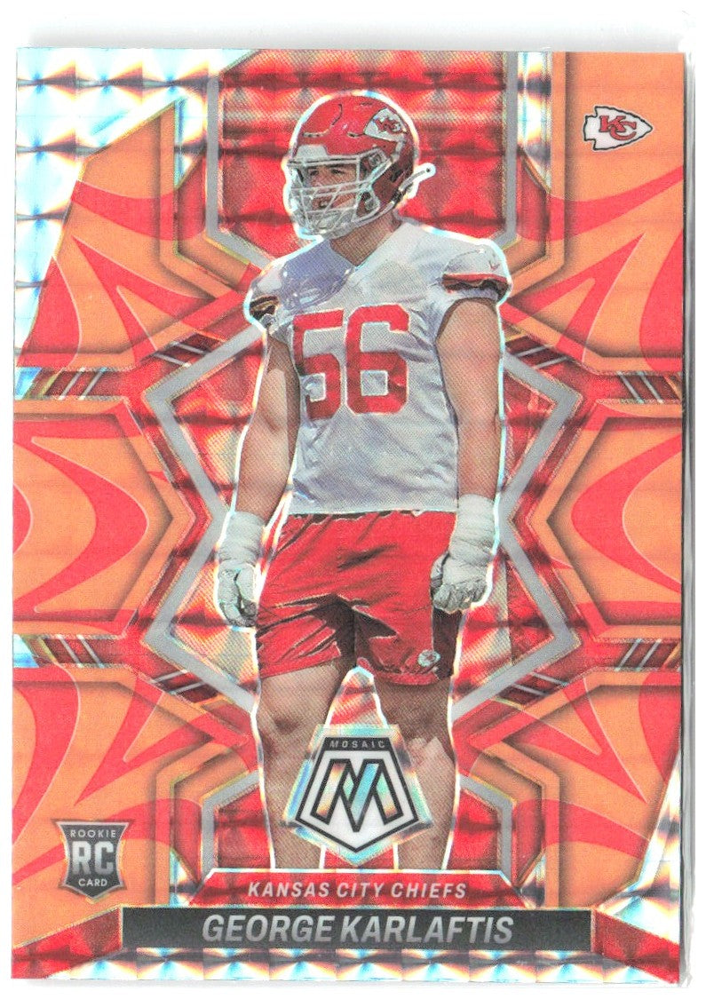 George Karlaftis Mosaic - Mosaic Reactive Orange 377 2022 Kansas City Chiefs