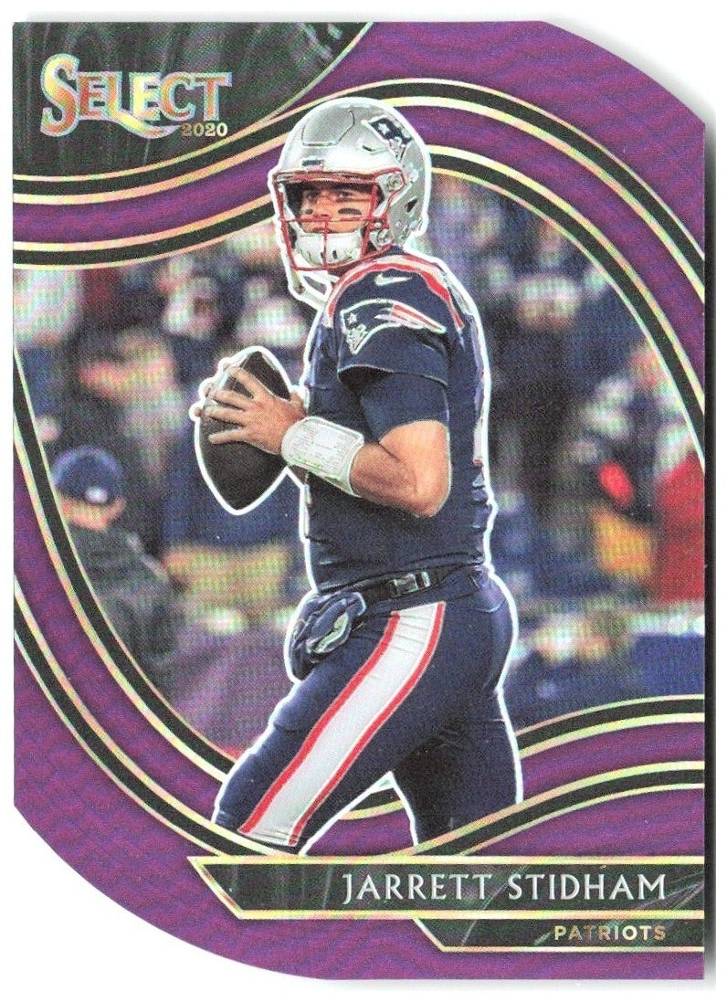 Jarrett Stidham Panini Select Purple Prizm Die Cut 336 2020 New England Patriots