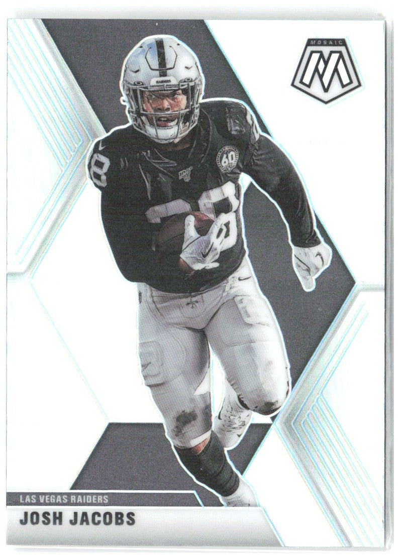 Josh Jacobs Panini Mosaic - Prizm Silver 104 2020 Las Vegas Raiders