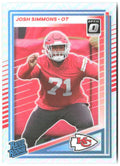Josh Simmons Donruss - Optic Rated Rookies Holo 368 2025 Kansas City Chiefs