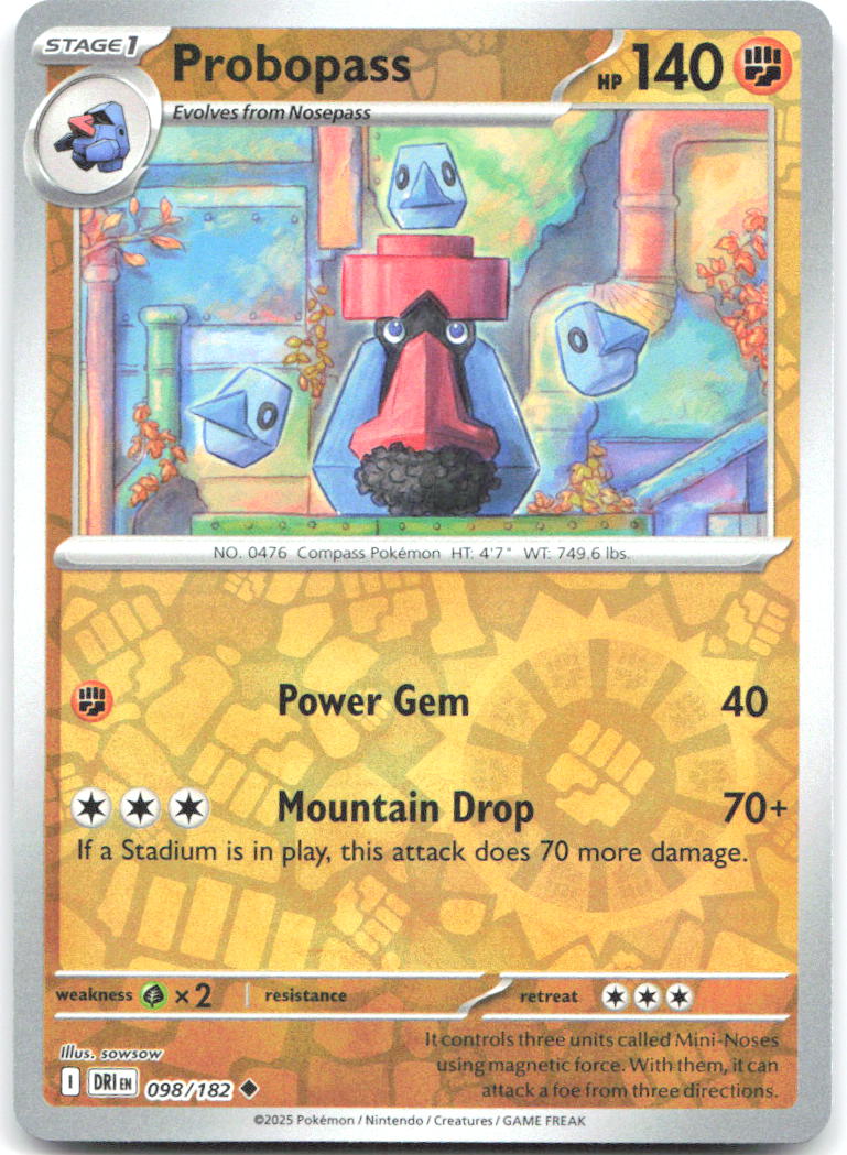 Probopass Reverse Holo Uncommon SV10 Destined Rivals 098/182 NM Tomomi Ozaki