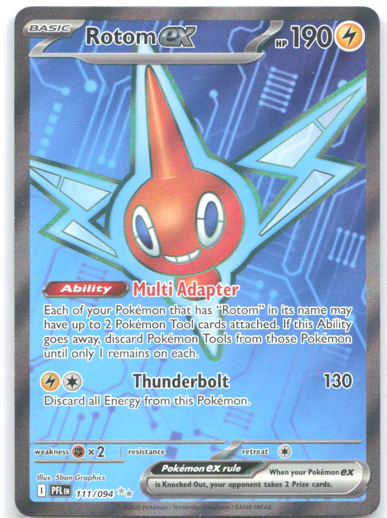 Rotom ex Holo Ultra Rare ME02: Phantasmal Flames 111/094 NM 5ban Graphics