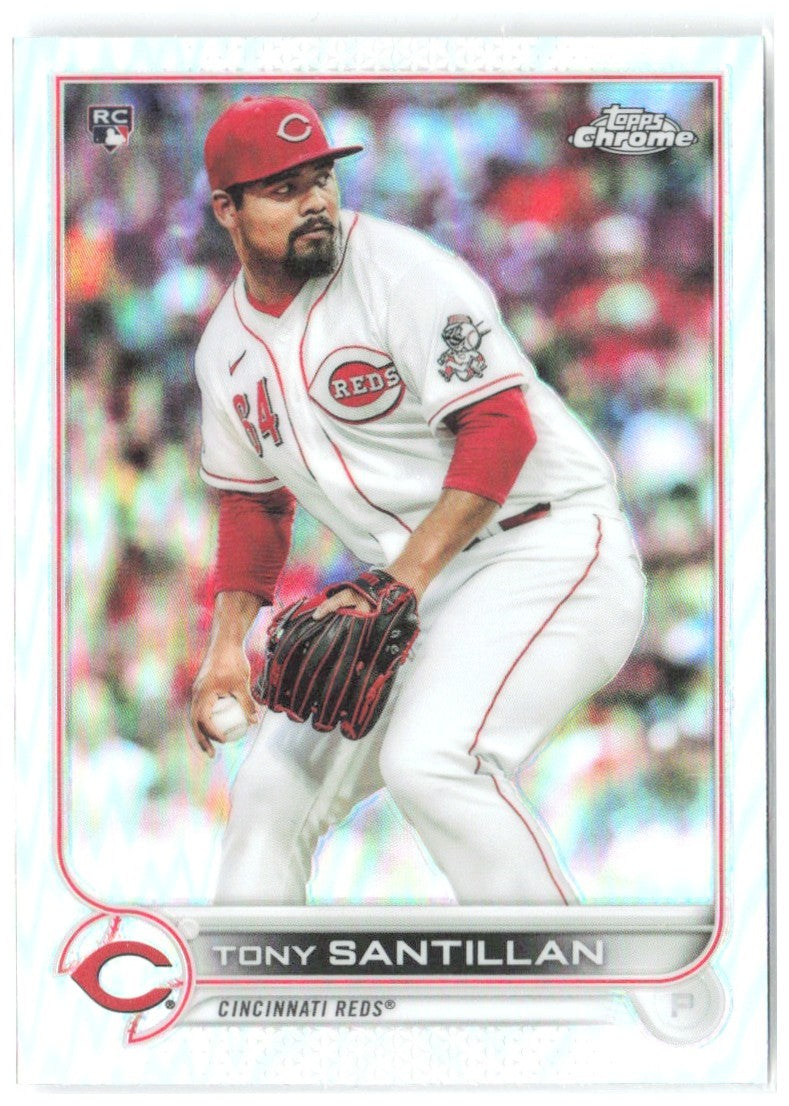 Tony Santillan Topps Chrome - Refractor 193 2022 Cincinnati Reds