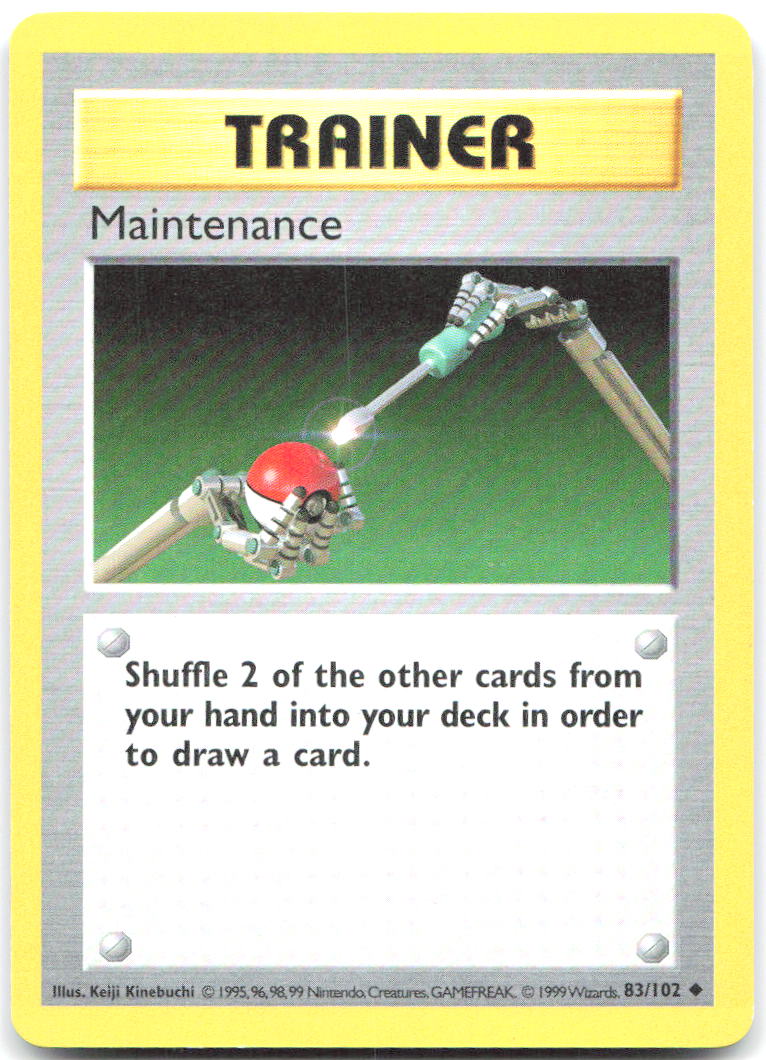 Maintenance Unlimited Uncommon Base Set Shadowless 083/102 LP Keiji Kinebuchi