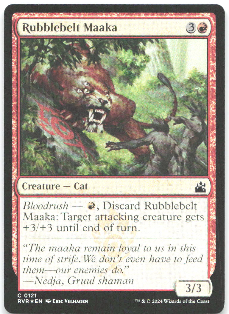 Rubblebelt Maaka Foil C Ravnica Remastered 121 NM Eric Velhagen
