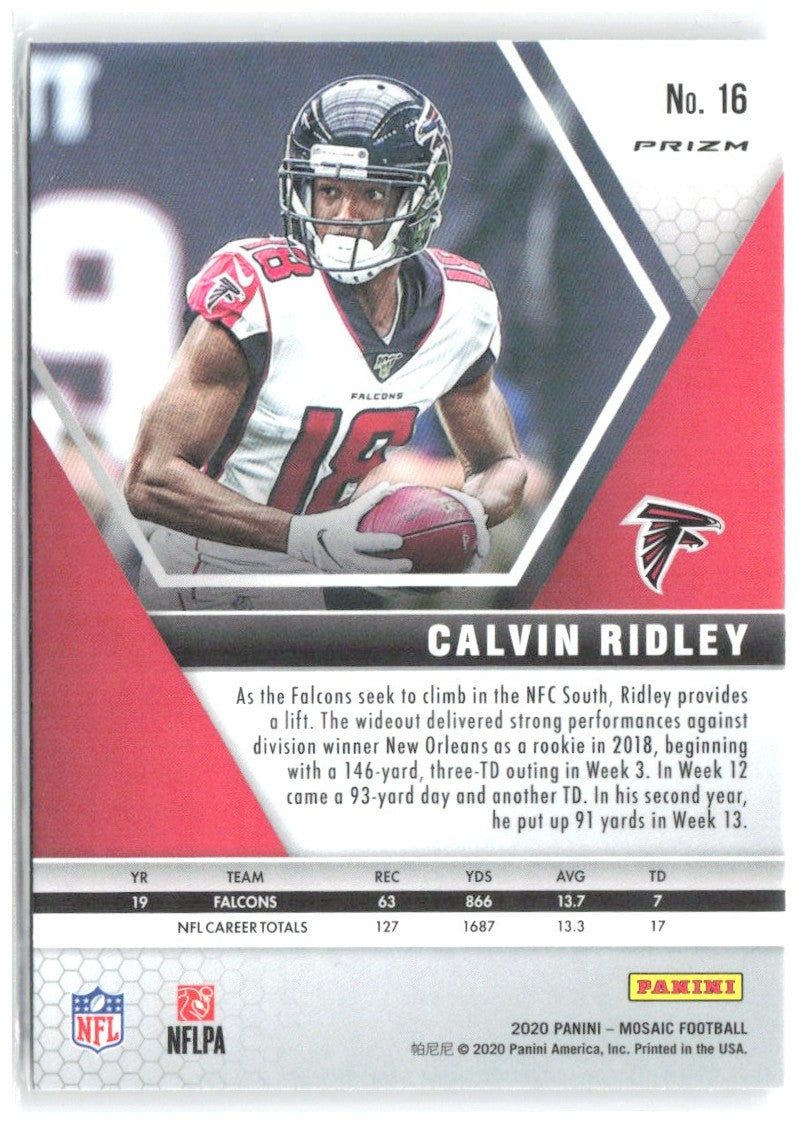 Calvin Ridley Panini Mosaic - Prizm 16 2020 Atlanta Falcons