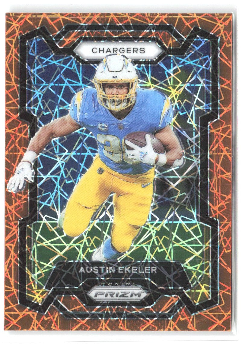Austin Ekeler Panini Prizm - Lazer 153 2023 Los Angeles Chargers