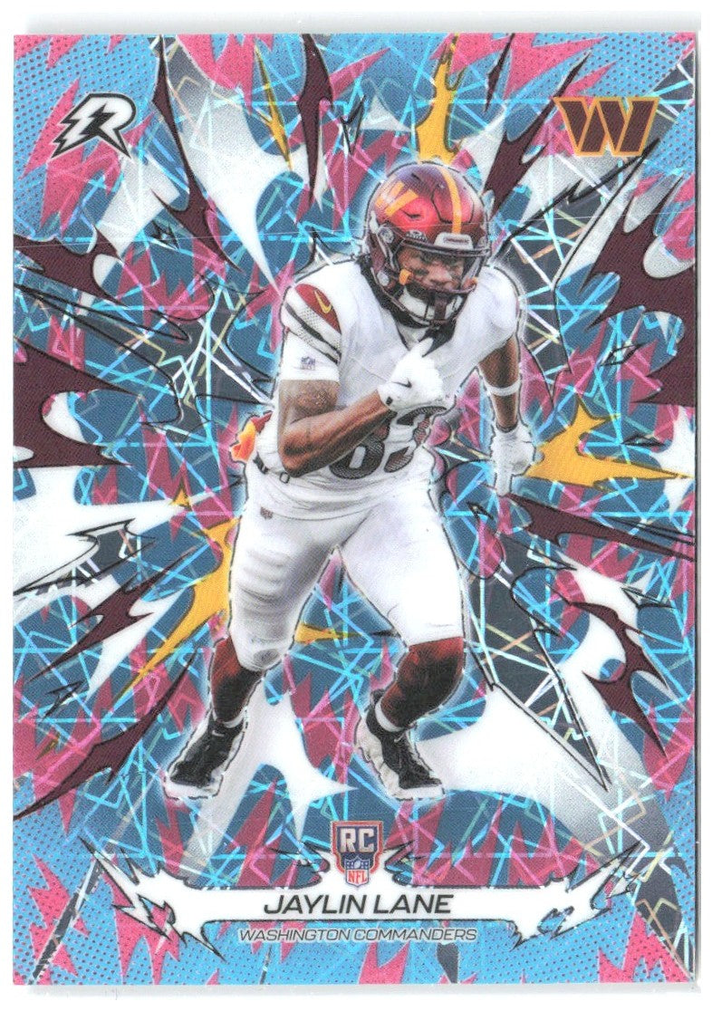Jaylin Lane Topps Resurgence Sky Blue & Pink Shock Refractor 200 2025 Commanders