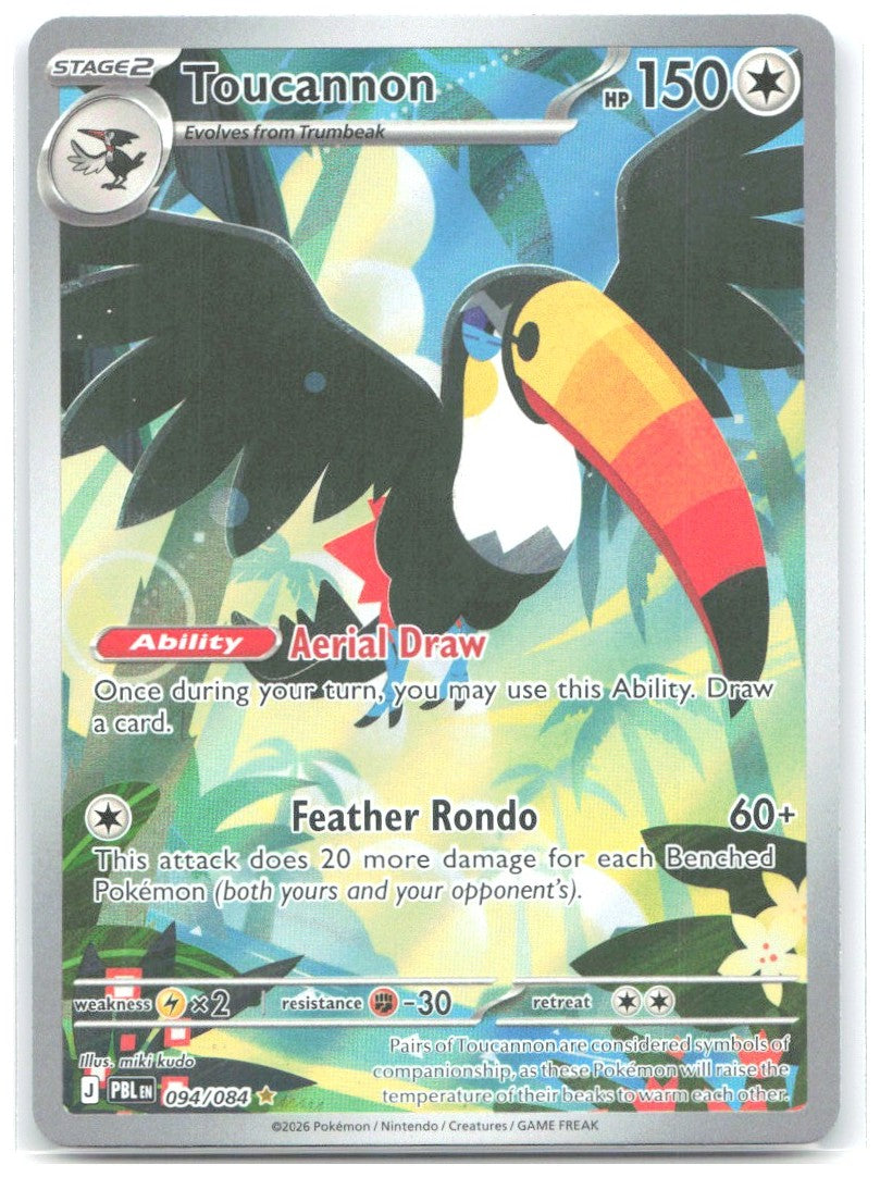 Toucannon Holo Illustration Rare ME05 Pitch Black 094/084 NM miki kudo